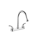 8" Double Handles Brass Chroming Kitchen Sink Faucet
